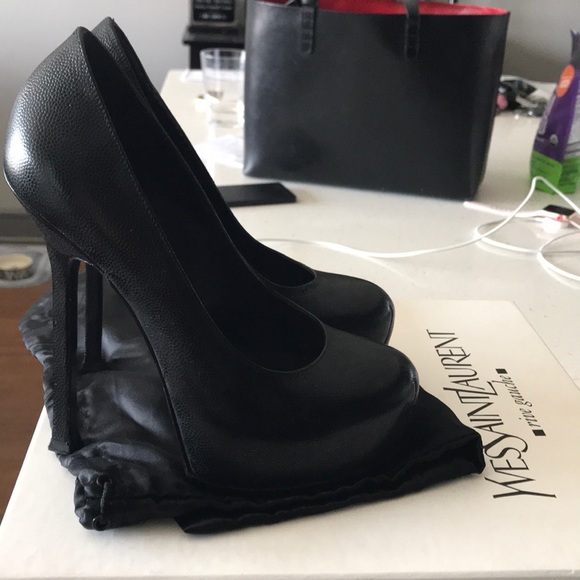 YSL 105MM Tribute Two Platform Black - Picture 2 of 3
